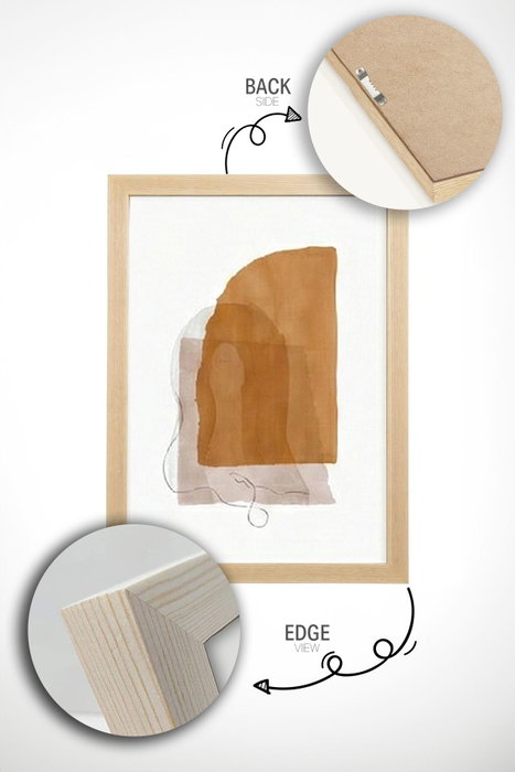 Wallity Artsycllct43 Conjunto de 3 Pinturas Decorativas Enmarcadas